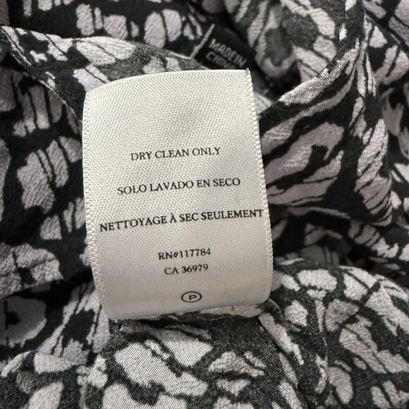 Rails Dress Women's Large Mini Dress Long Sleeve Cinch Waist Black Batik Cheetah - Picture 12 of 15